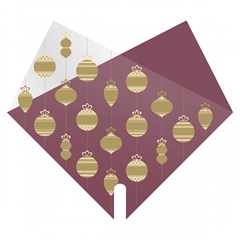 Christmas Sleeve Double Bright 30*30cm X50