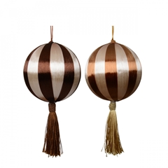 Christmas Bauble Stringball+tassel 80mm Ass.