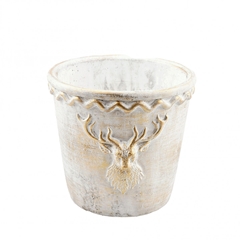 Christmas Ceramics Reindeer Pot D18*16cm