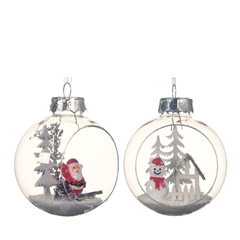 Christmas Bauble Ball Plastic 80mm Landscape