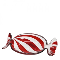 Christmas Tray Candy Glass 14.5*35cm