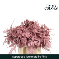 Asparagus Setaceus Painted Metallic Pink + Glitter 45cm