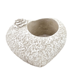 All Saints Planter Heart+rose 20*17*9cm