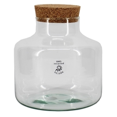 Glass Terrarium Eco Milk Churn D10/21*21cm