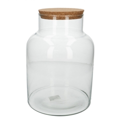 Glass Terrarium Eco Vase+cork D12/18*27cm