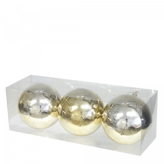 Christmas Bauble Ball Plastic 120mm X3