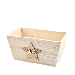 Christmas Wood Star Tray 19.5*11.5*9.5cm