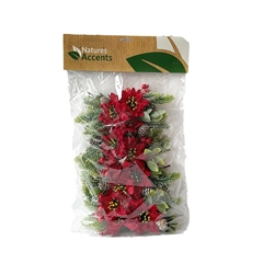 Christmas Sticks 15cm Pionsettia 7cm