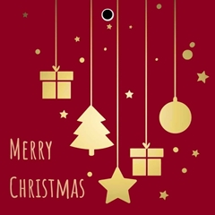 Christmas Card 7*7cm X20 Merry Christmas