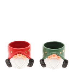 Christmas Ceramics Gnome Pot D12.5*9cm