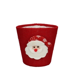 Christmas Potcover Santa D13.5*13cm