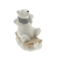 Christmas Deco Bear Bruno 11.5*9*13cm