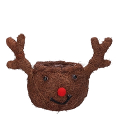 Christmas Natural Reindeer Pot 27*15*11cm