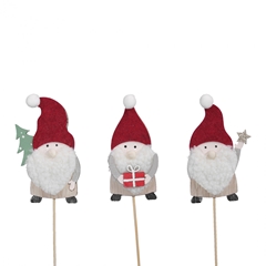 Christmas Sticks 20cm Santa 10.5cm Ass.
