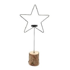 Christmas Natural Tea Light Star D22*47cm