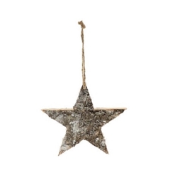 Christmas Natural Hanging Star 20cm