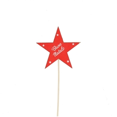 Christmas Sticks 15cm Star Buon Natale 7cm