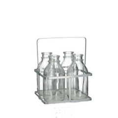 Glass Bottle Tray+4bottle D02*12cm