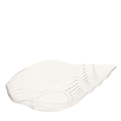 Maritime Glass Shell Plate D20*12*5cm