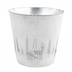 Christmas Zink X-mas Pot D19.5*19cm
