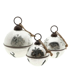 Christmas Hanging Snow Bell S/3 D31*42cm