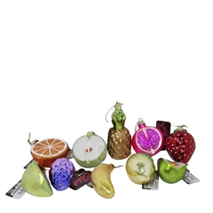 Christmas Bauble Fruit 9cm Ass.