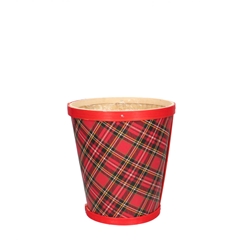 Christmas Wood Squares Pot D13*14cm