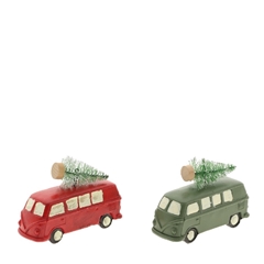 Sale Christmas Deco Bus+christm.tree 10*3.5*7cm