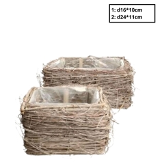 Baskets Willow Tray S/2 D24*11cm
