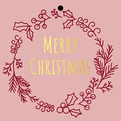 Christmas Card 7*7cm X20 Merry Christmas