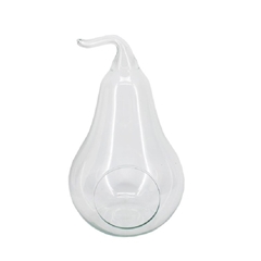 Glass Terrarium Pear +hole D19*28/31cm