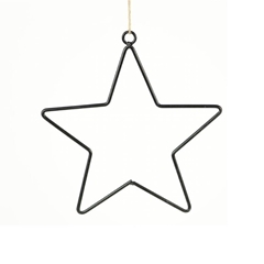Christmas Hanging Star Metal 20cm
