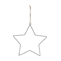 Christmas Hanging Star Metal 30cm