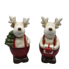 Christmas Deco Reindeer Friends 8*7*13cm Ass.