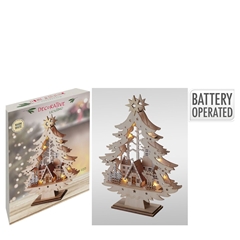 Christmas Led Tree Wood 31*8*39cm