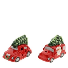 Christmas Led Car+christmastree 09*6*7cm