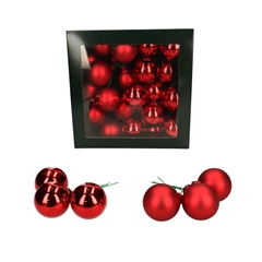 Christmas Bauble Ball/wire 40mm Combi X36
