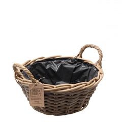 Baskets Rattan Terima Tray+handle D31*13cm