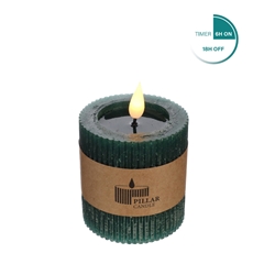 Candle Led Cylin.rib D07*7.5cm Ex.AAA