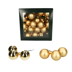 Christmas Bauble Ball/wire 40mm Combi X36