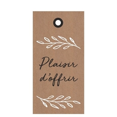 Labels Card 5*10cm X20 Plaisir Offrir