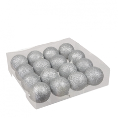 Christmas Bauble Ball Plastic Spark.60mm X16
