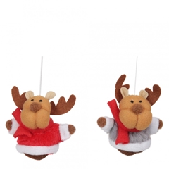 Christmas Hanging Reindeer 8cm Ass.