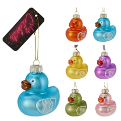 Christmas Bauble Hanging Bath Duck 8cm