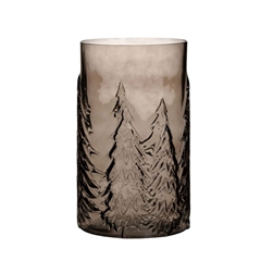 Christmas Glass Cylinder Tree D16*26cm