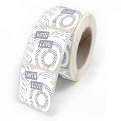 Love Labels Sticker 40mm X500 With Love Clayrton