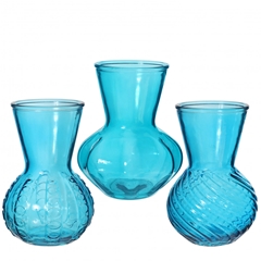Glass Vase Kristal D6/13*18cm Ass.