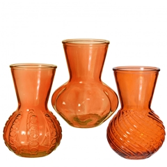 Glass Vase Kristal D6/13*18cm Ass.