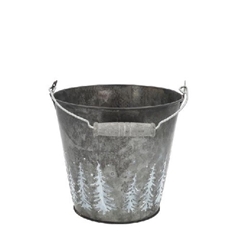 Christmas Zink Pohon Bucket D13*12cm