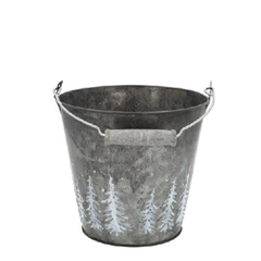 Christmas Zink Pohon Bucket D16*15cm